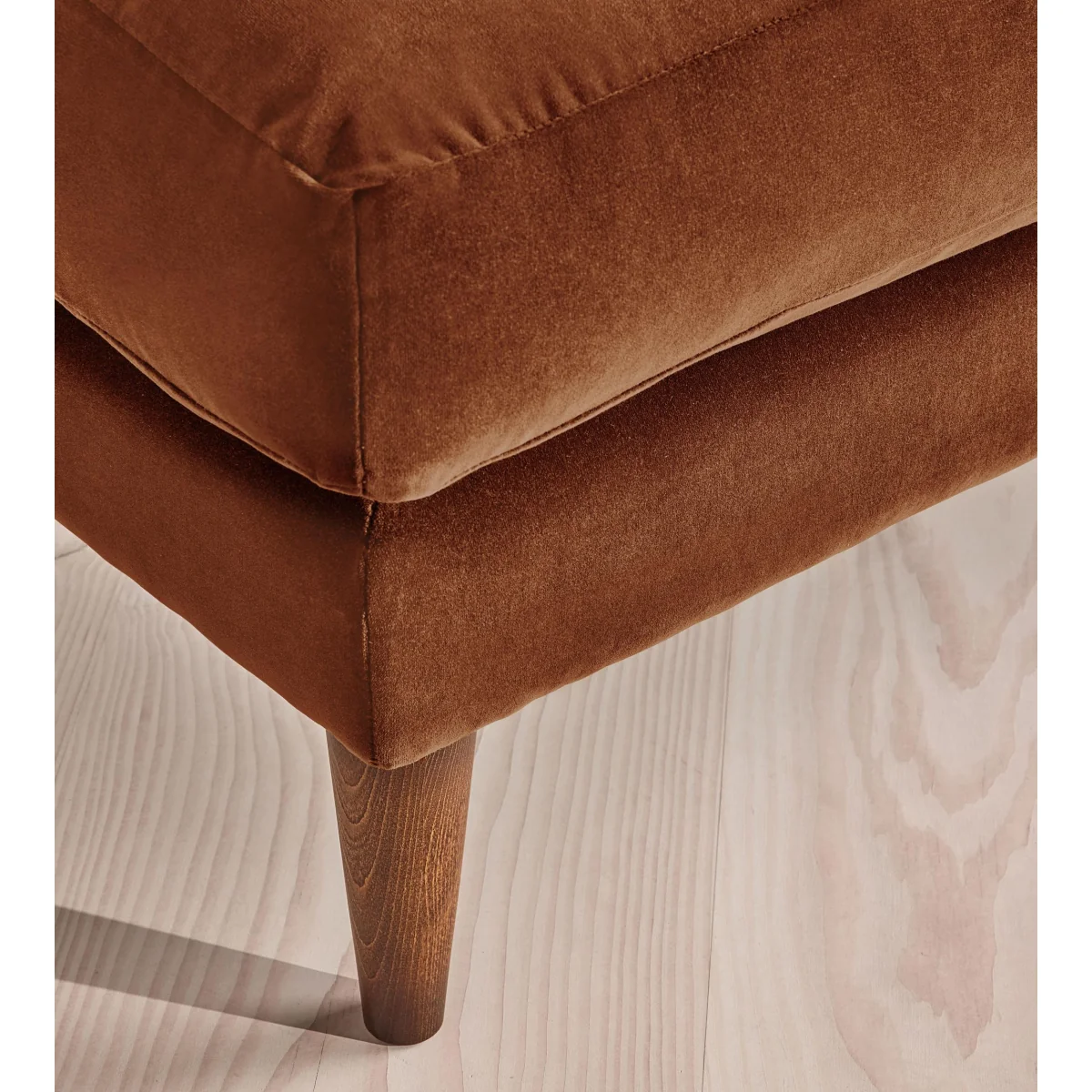 Reya Ottoman, Velvet, Cinnamon, UK – image 4