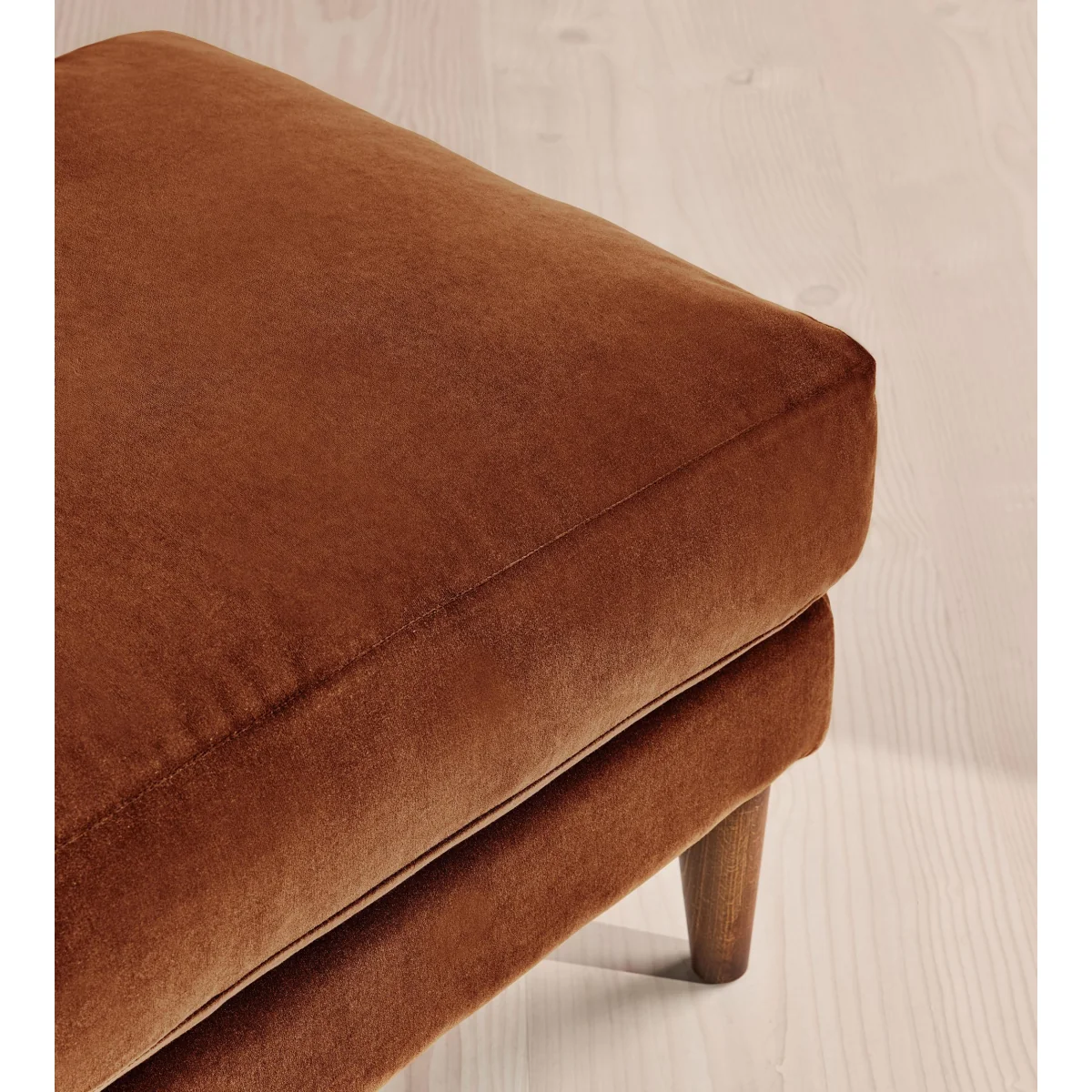 Reya Ottoman, Velvet, Cinnamon, UK – image 5