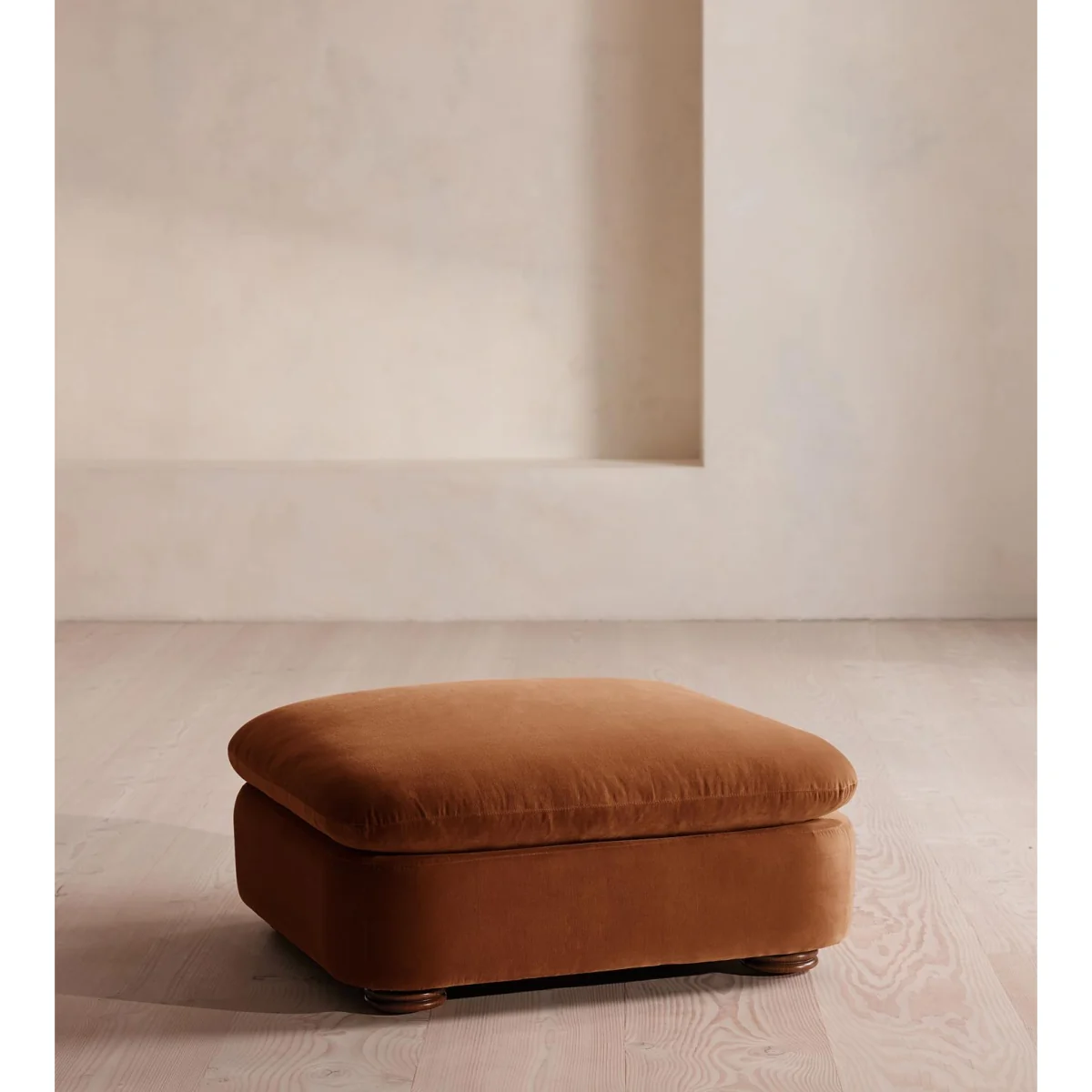 Rava Ottoman, Velvet, Cinnamon, UK – image 3