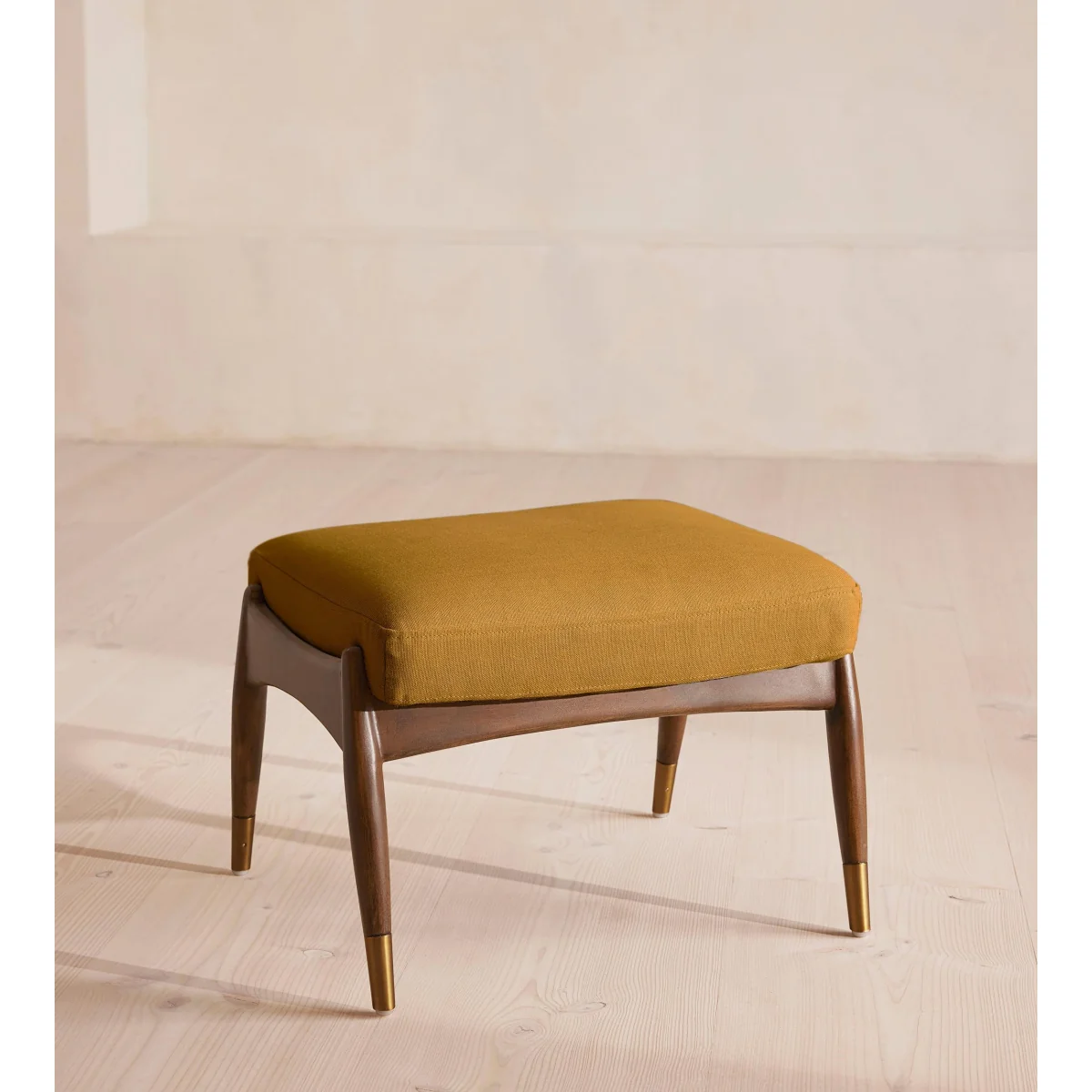 Theodore Footstool, Linen, Turmeric, UK – image 2