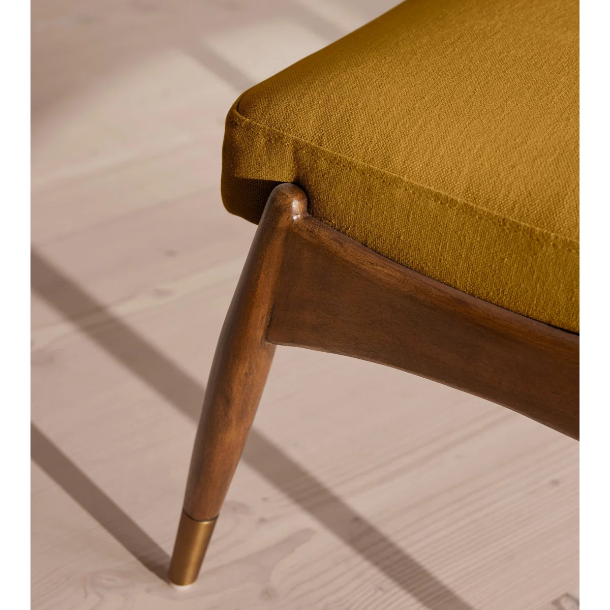 Theodore Footstool, Linen, Turmeric, UK – image 4