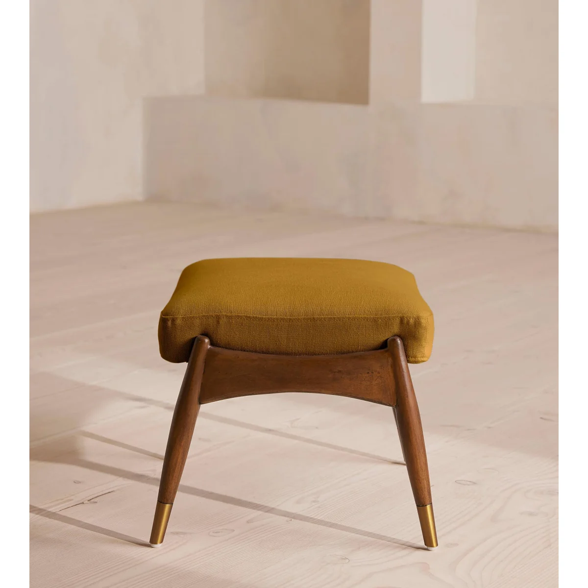 Theodore Footstool, Linen, Turmeric, UK – image 5