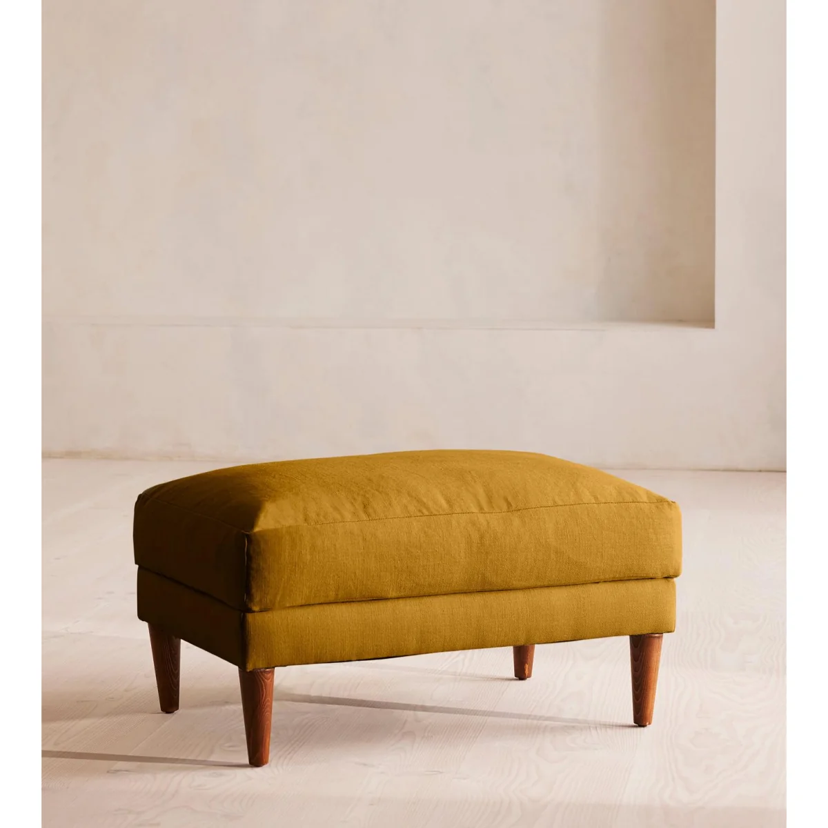 Reya Ottoman, Linen, Turmeric, UK – image 2