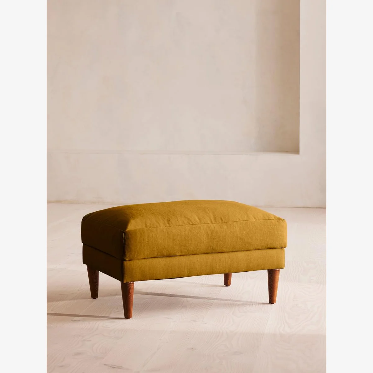 Reya Ottoman, Linen, Turmeric, UK – image 1