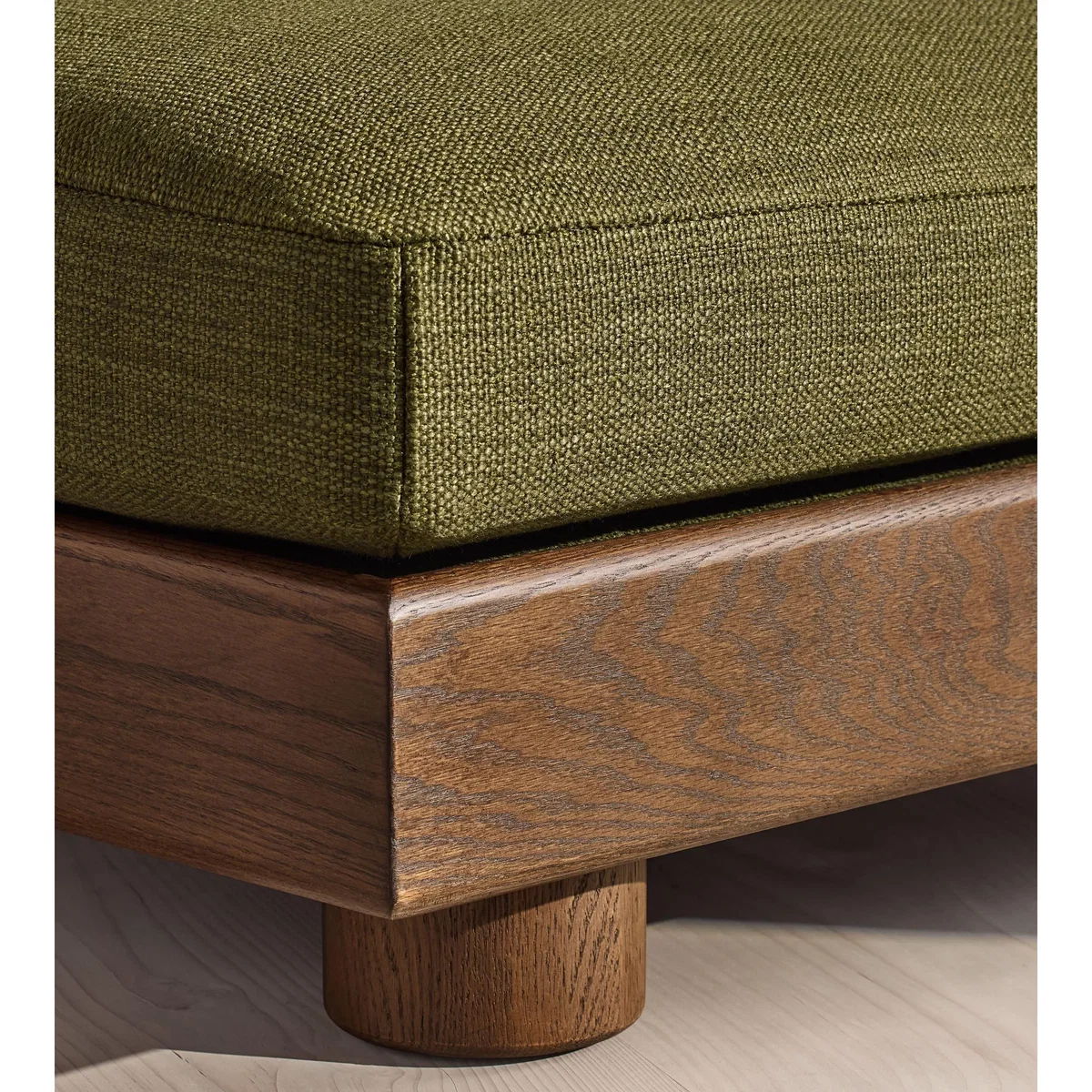 Truro Ottoman, Wool Linen, Moss UK – image 5