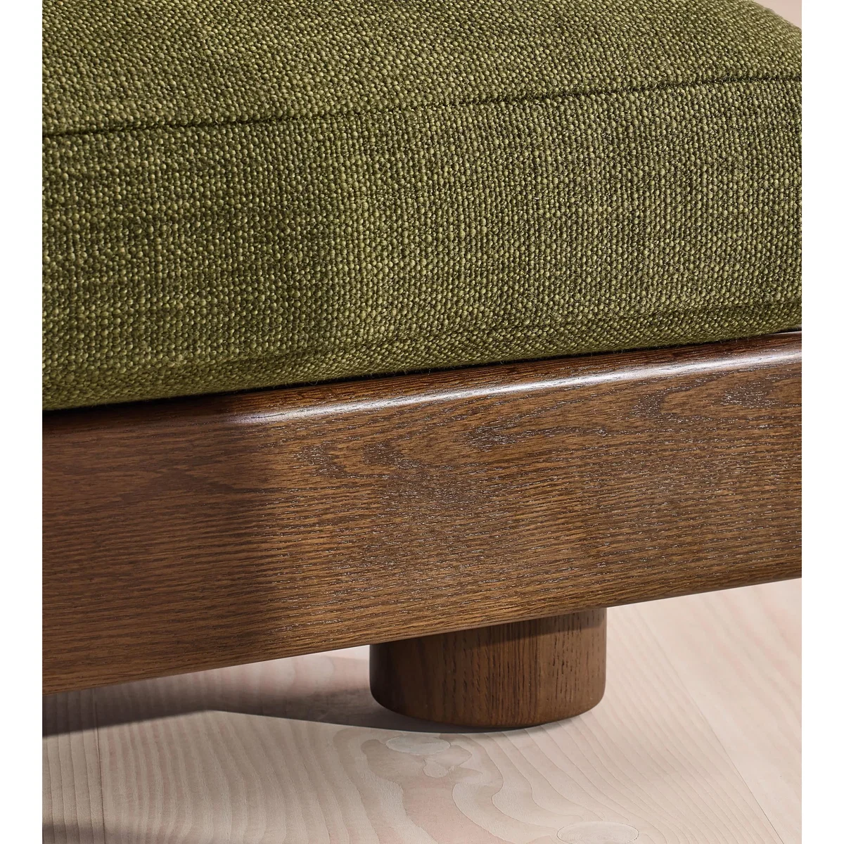 Truro Ottoman, Wool Linen, Moss UK – image 6