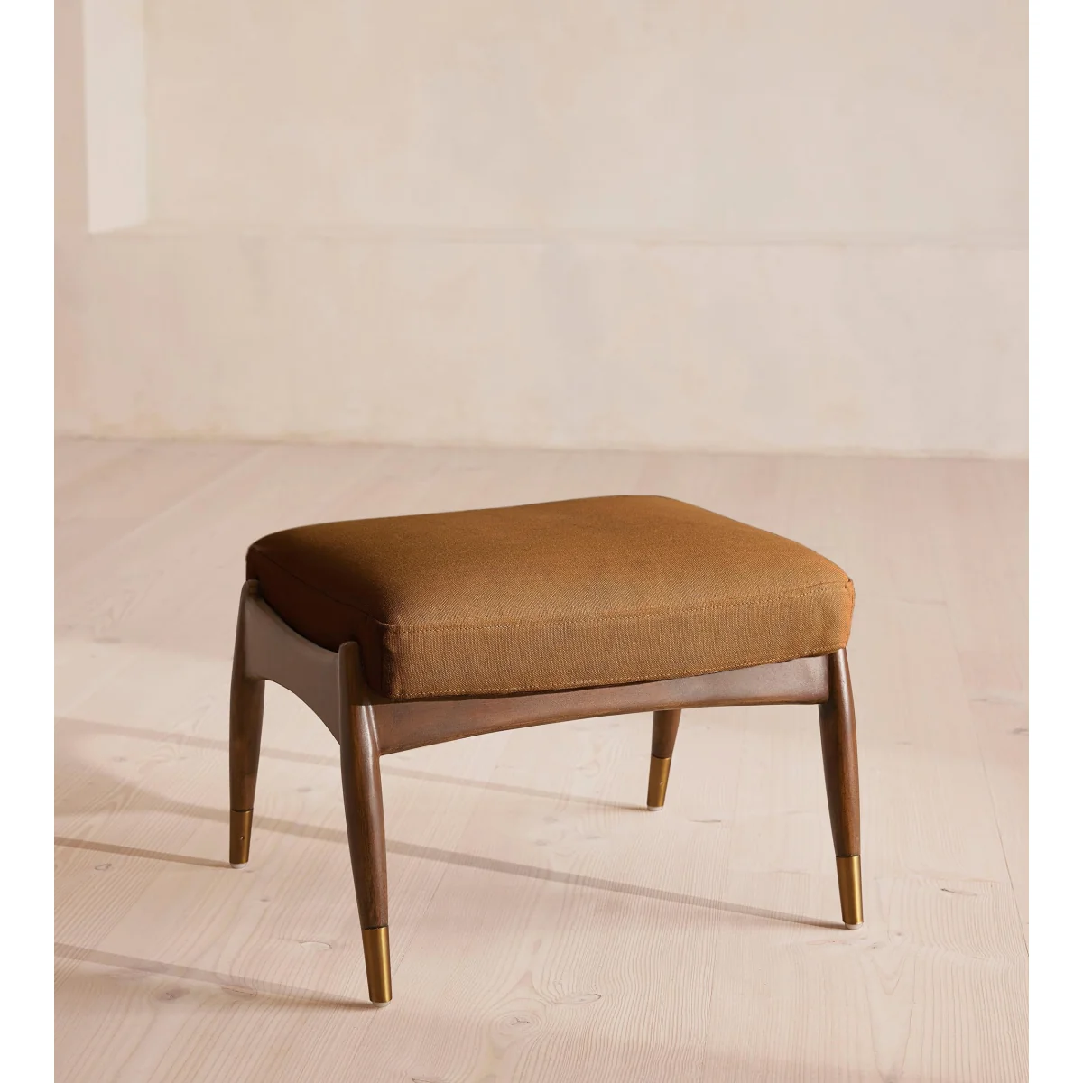 Theodore Footstool, Linen, Terracotta, UK – image 2