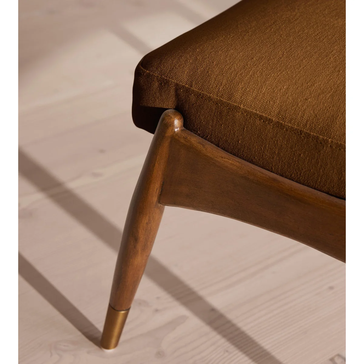 Theodore Footstool, Linen, Terracotta, UK – image 4