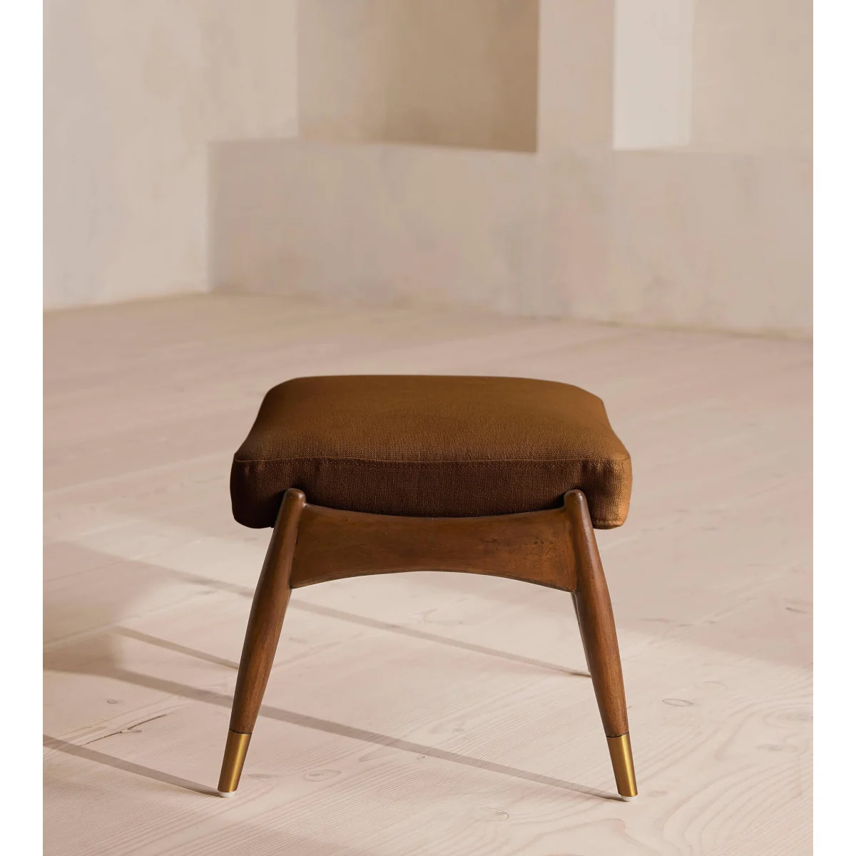 Theodore Footstool, Linen, Terracotta, UK – image 5