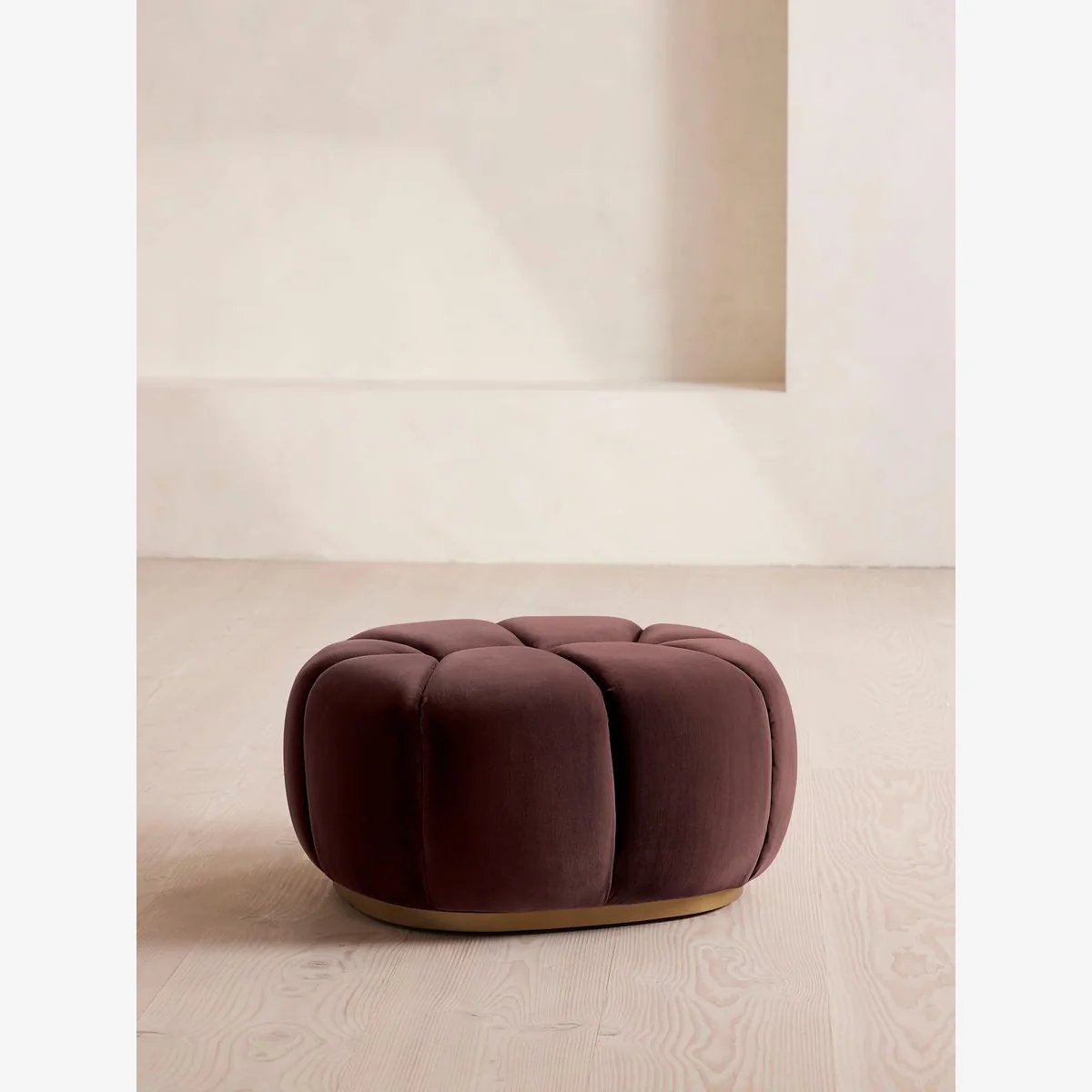 Garret Footstool, Velvet Aubergine, UK – image 1