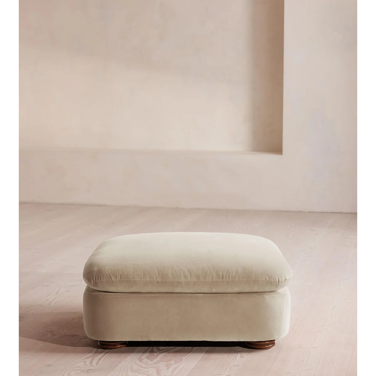 Rava Ottoman, Velvet, Oyster, UK – image 2