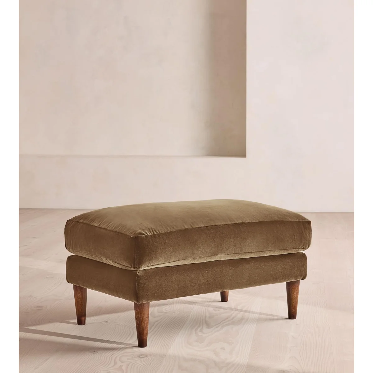 Reya Ottoman, Velvet, Truffle, UK – image 2
