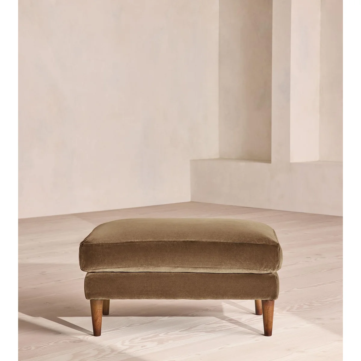 Reya Ottoman, Velvet, Truffle, UK – image 3