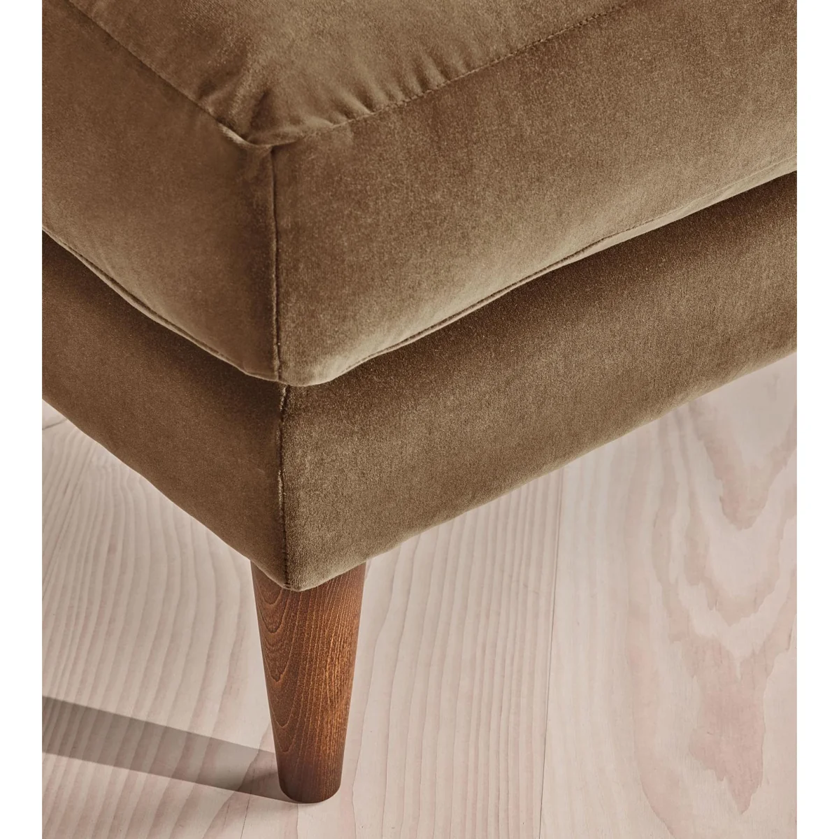 Reya Ottoman, Velvet, Truffle, UK – image 4