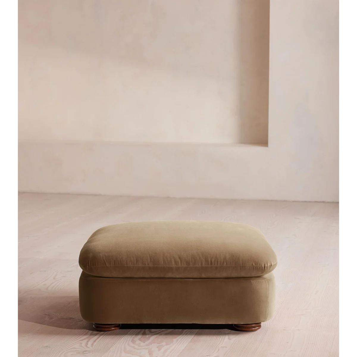 Rava Ottoman, Velvet, Truffle, UK – image 2