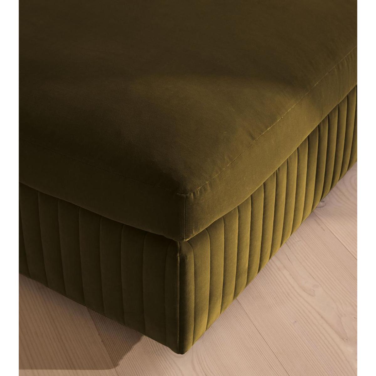 Oona Ottoman, Olive Velvet – image 4