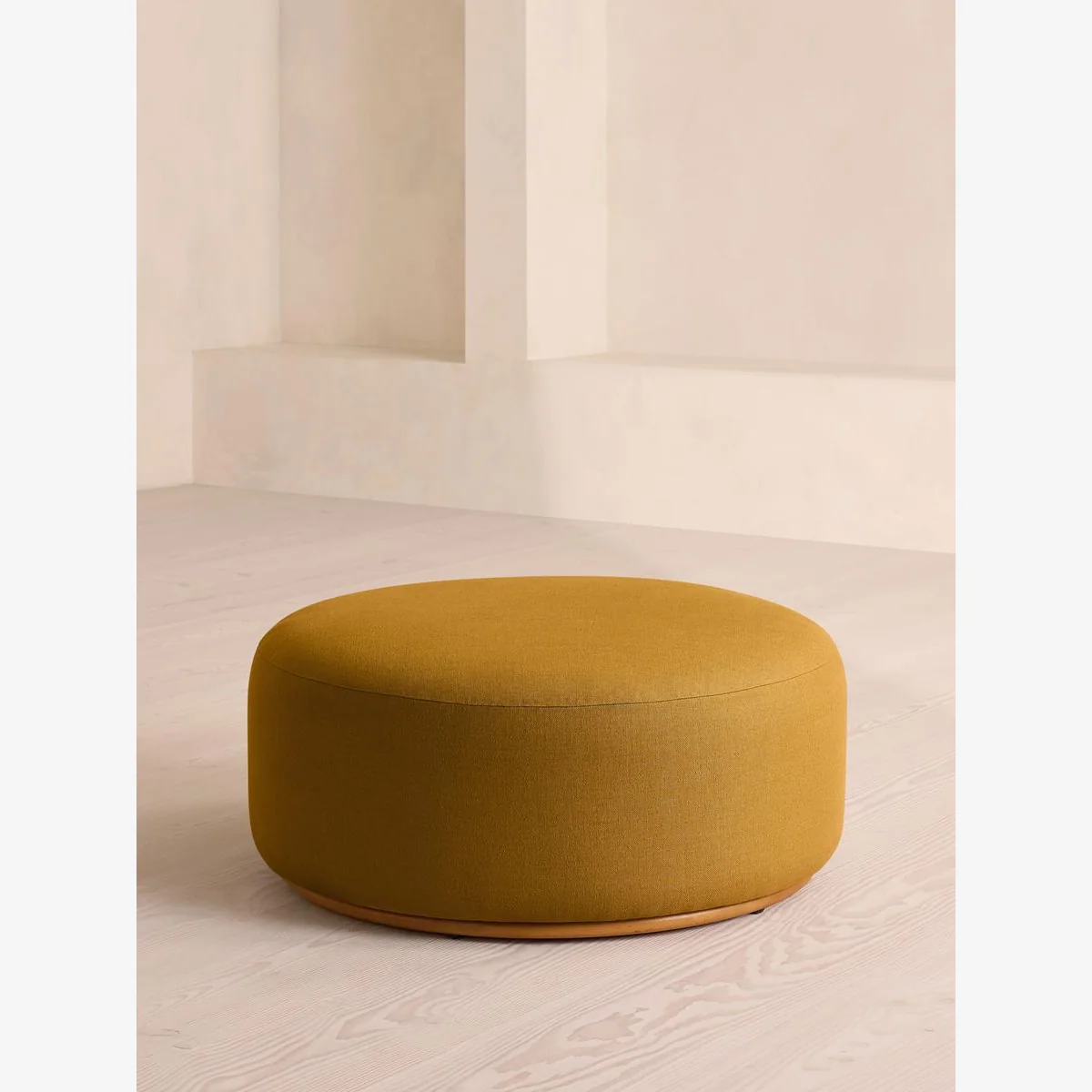 Aline Ottoman, Linen, Turmeric, UK – image 1