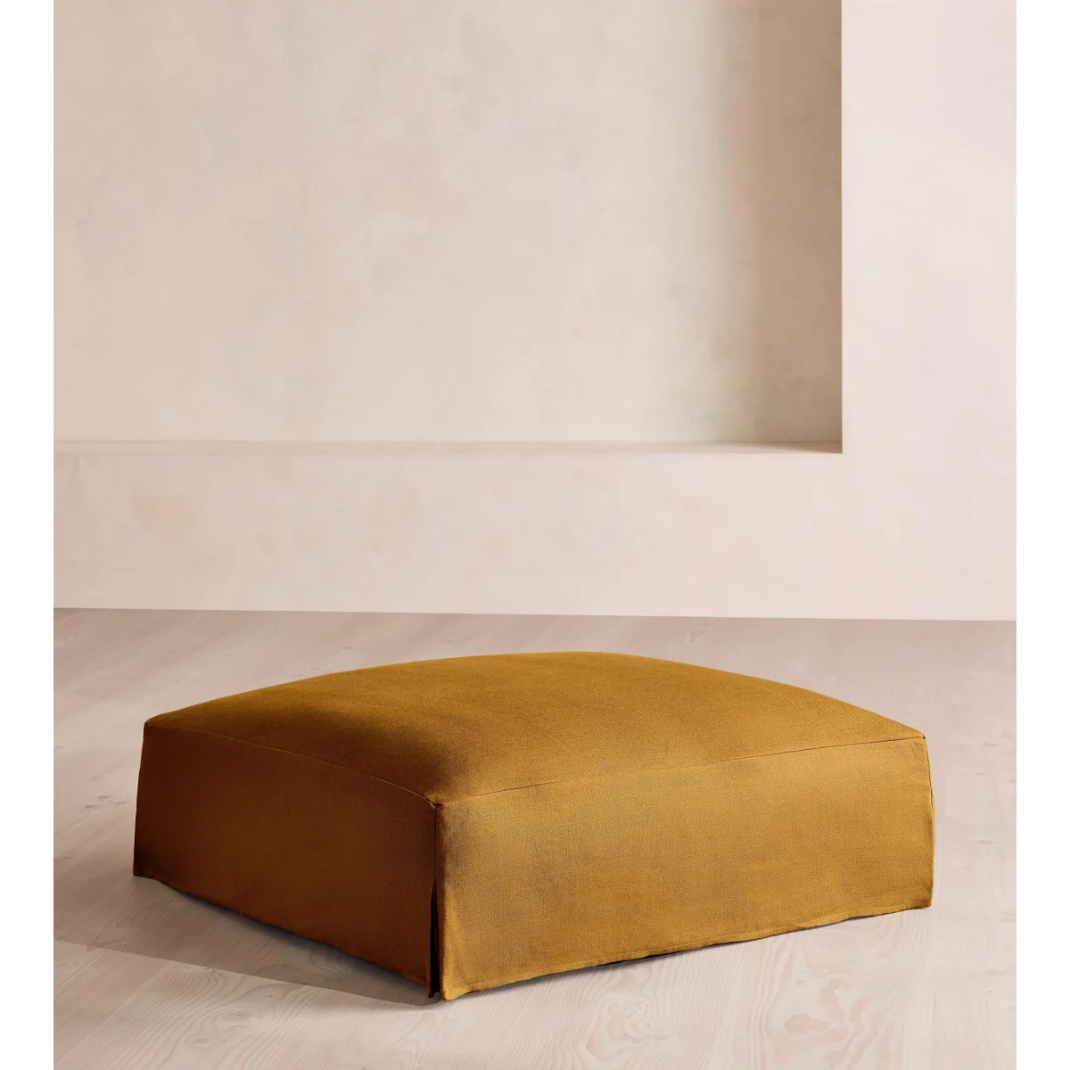 Roma Square Ottoman, Linen, Turmeric, UK – image 3
