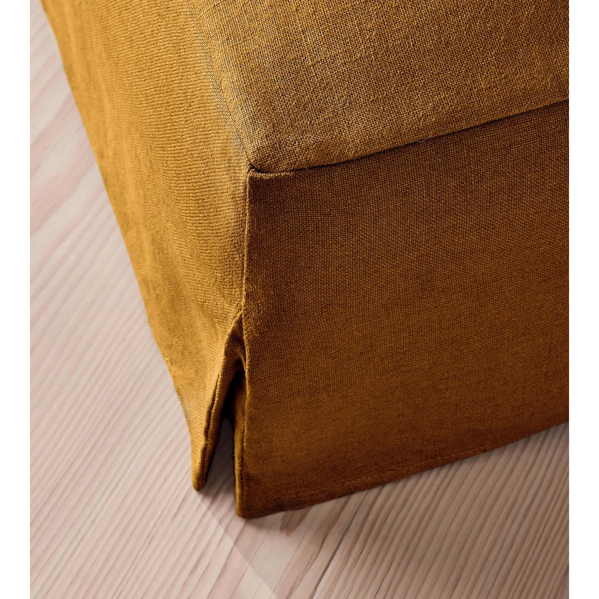 Roma Square Ottoman, Linen, Turmeric, UK – image 4