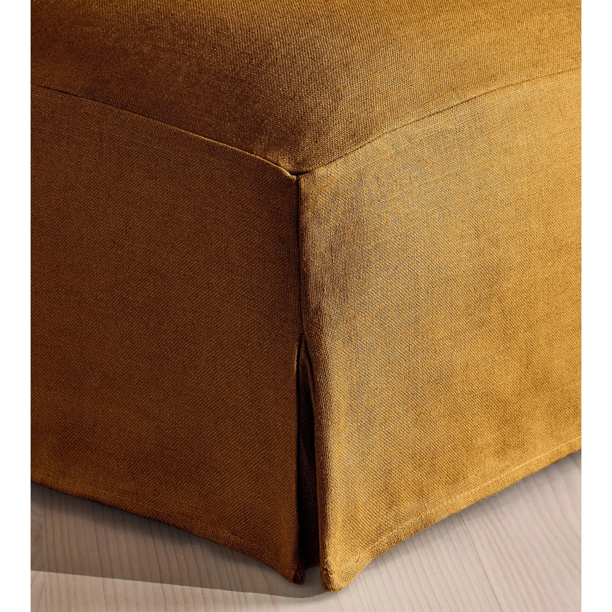 Roma Square Ottoman, Linen, Turmeric, UK – image 5
