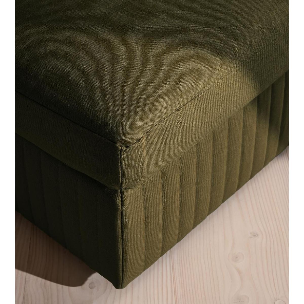 Oona Ottoman, Linen, Olive, UK – image 4