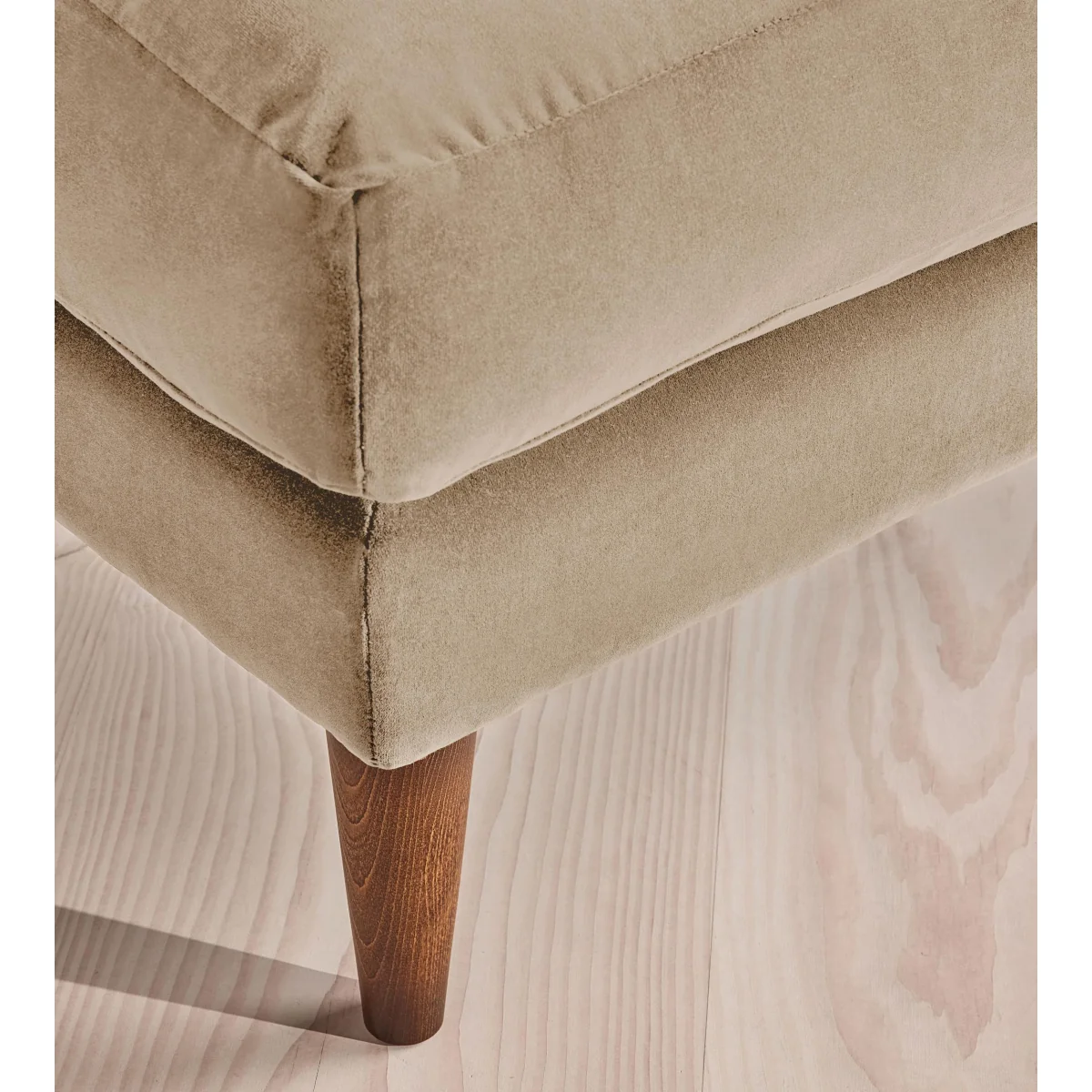 Reya Ottoman, Velvet, Oyster, UK – image 4