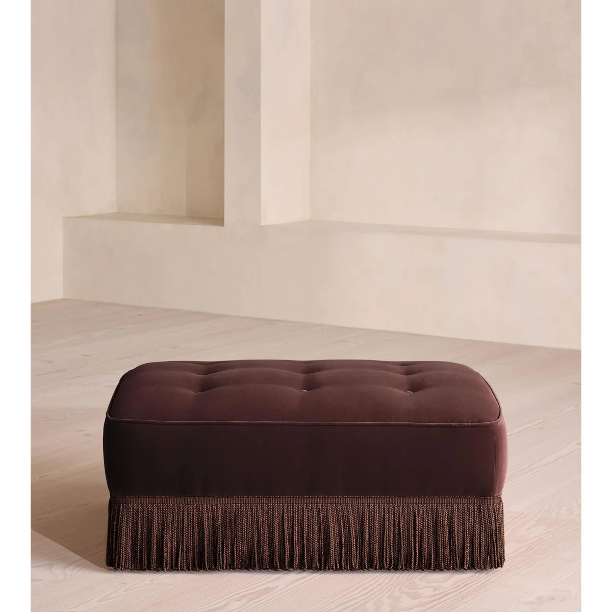 Elowen Ottoman, Velvet, Aubergine, UK – image 3