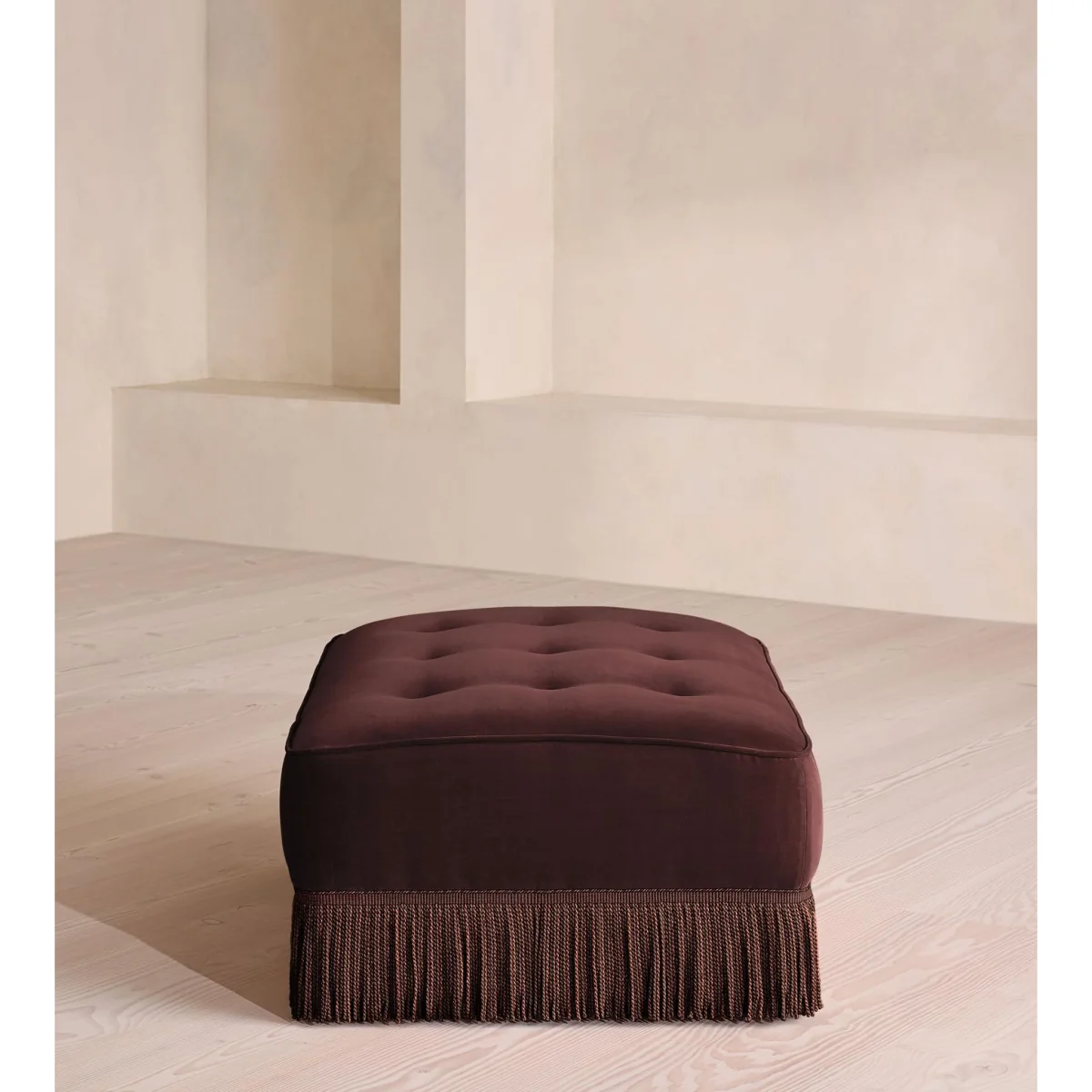 Elowen Ottoman, Velvet, Aubergine, UK – image 4