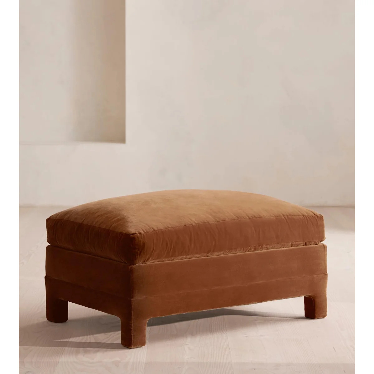 Ashford Ottoman, Velvet, Cinnamon, UK – image 2