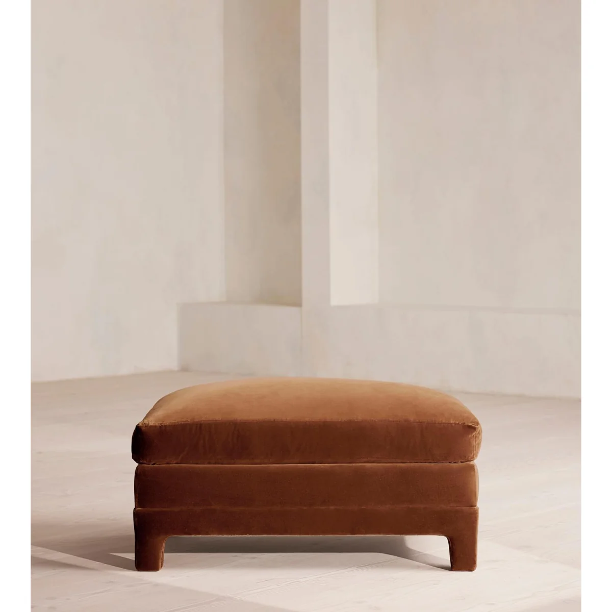 Ashford Ottoman, Velvet, Cinnamon, UK – image 3
