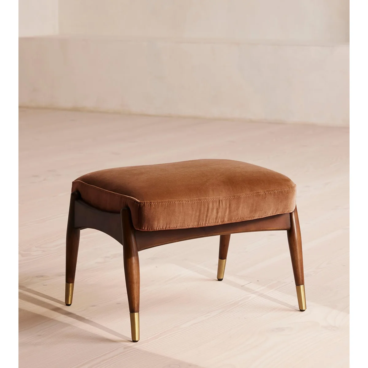 Theodore Footstool, Velvet, Cinnamon, UK – image 2