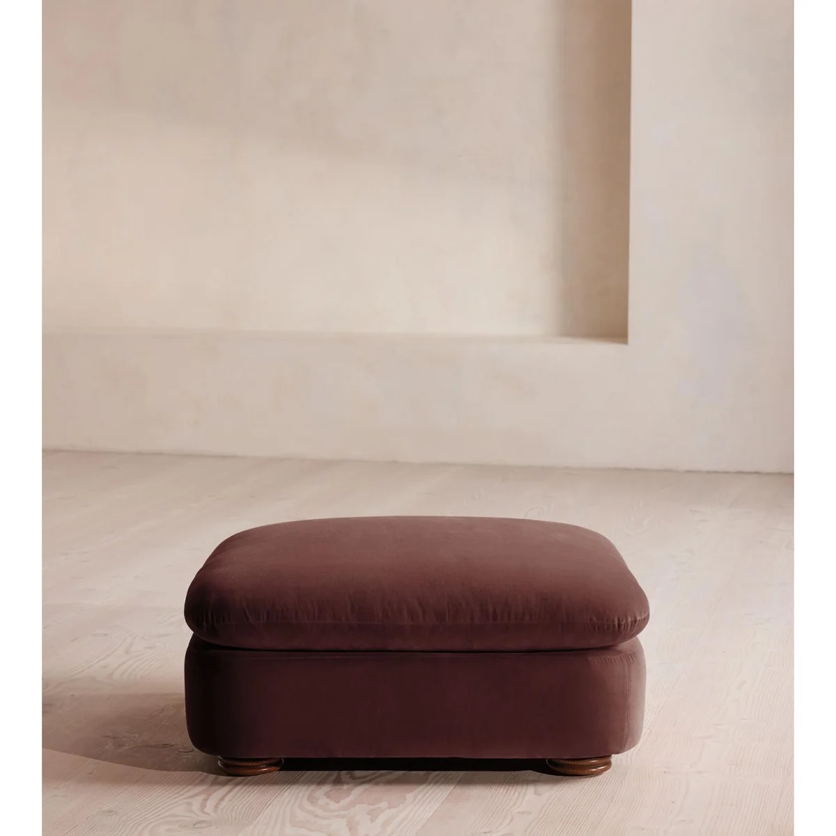 Rava Ottoman, Velvet, Aubergine, UK – image 2