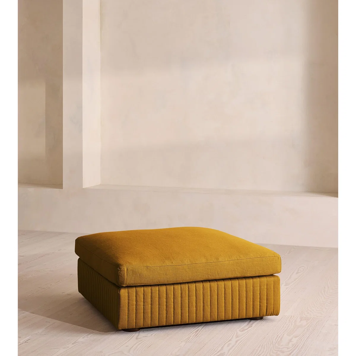 Oona Ottoman, Linen, Turmeric, UK – image 2