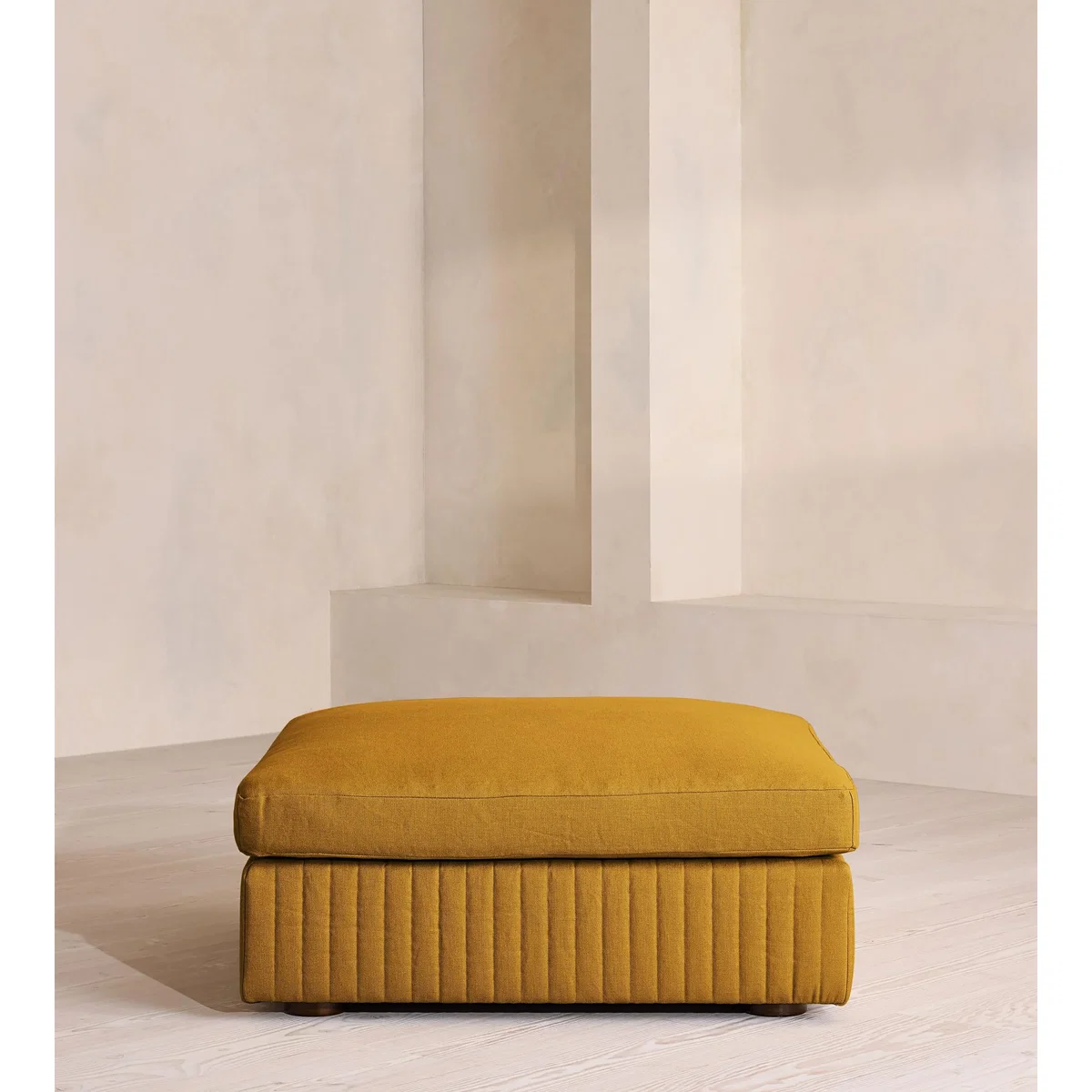 Oona Ottoman, Linen, Turmeric, UK – image 3