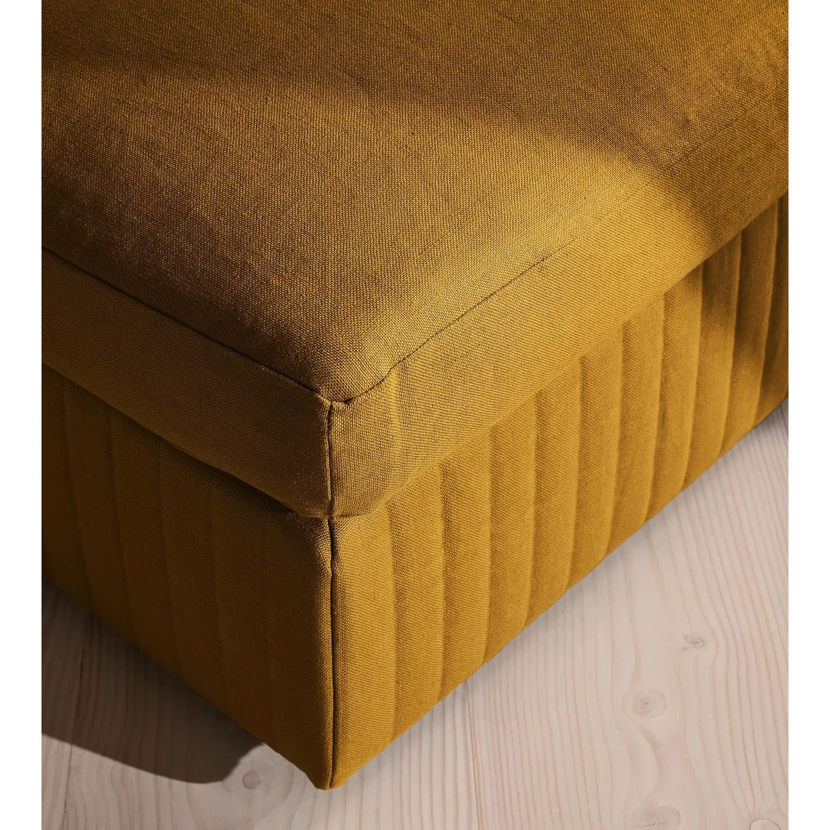 Oona Ottoman, Linen, Turmeric, UK – image 4