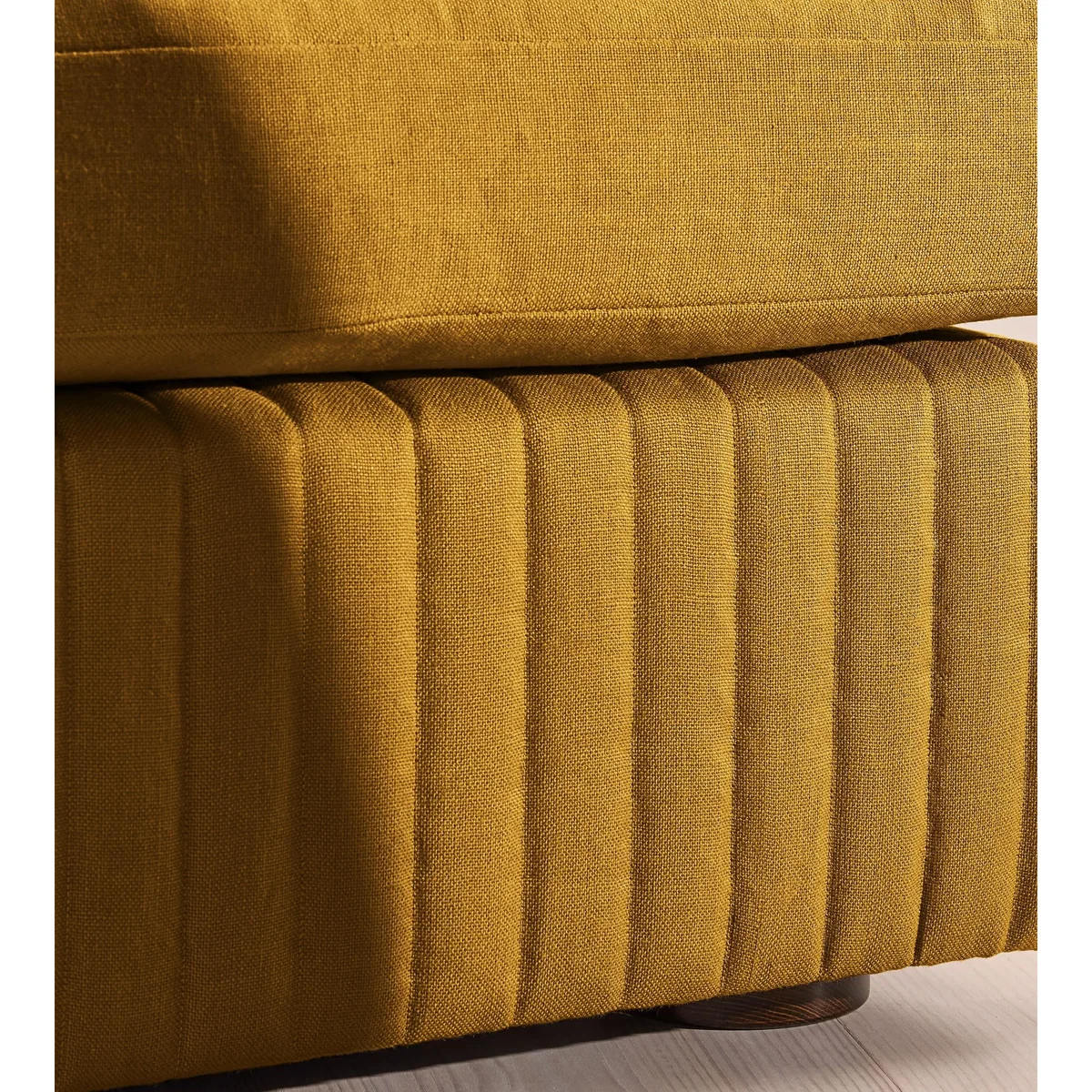 Oona Ottoman, Linen, Turmeric, UK – image 5