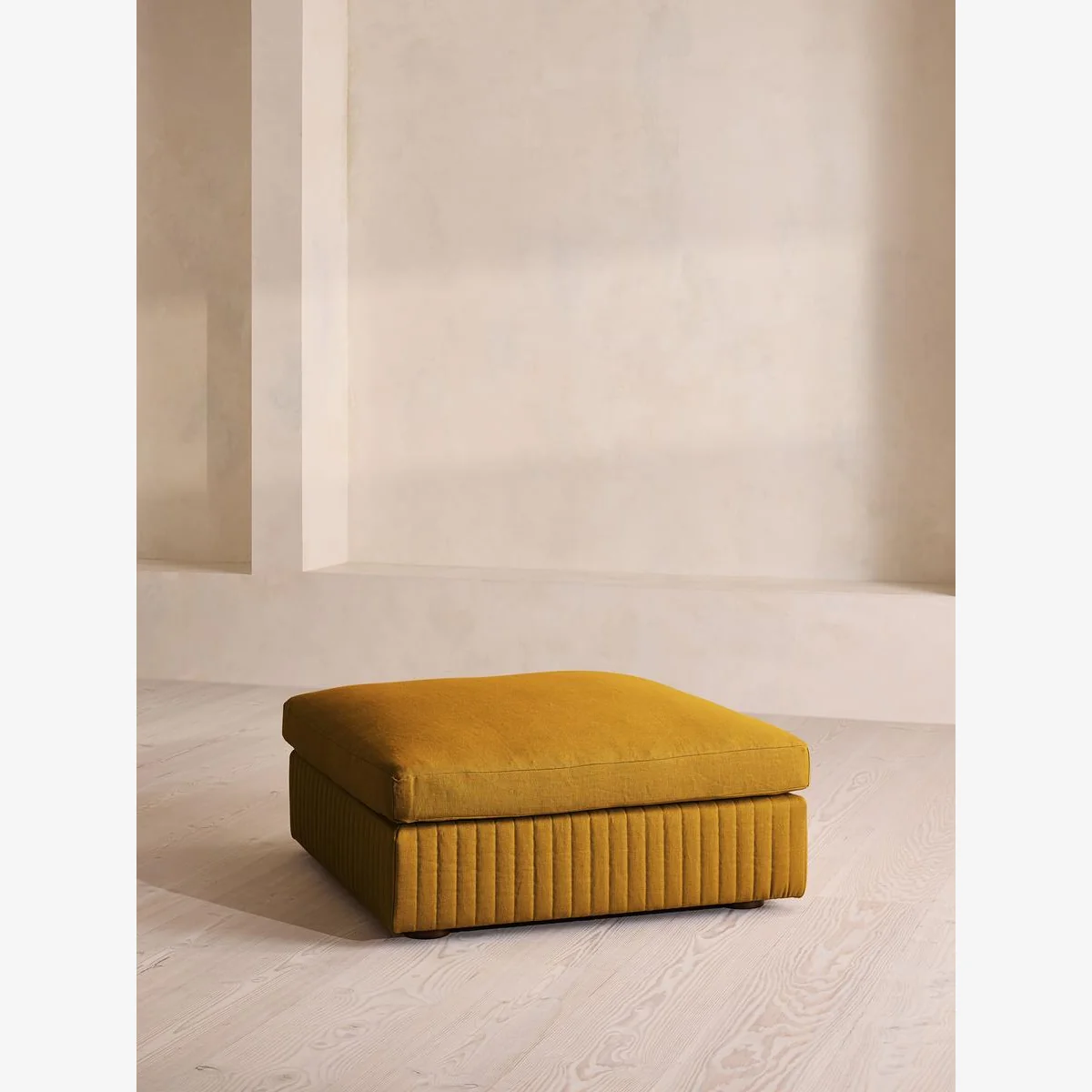 Oona Ottoman, Linen, Turmeric, UK – image 1