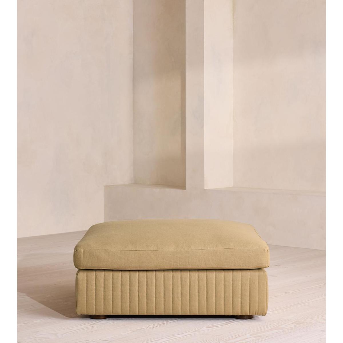 Oona Ottoman, Linen, Wheat, UK – image 3