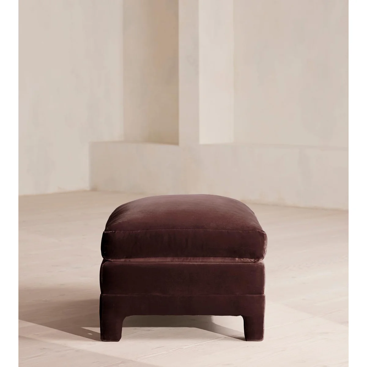 Ashford Ottoman, Velvet, Aubergine, UK – image 4