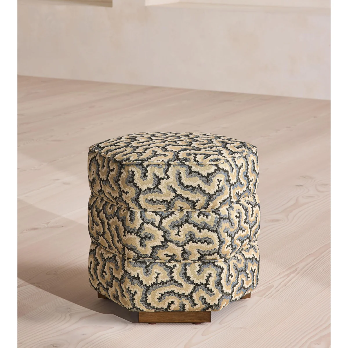 Lyla Footstool, Lophelia Jacquard, Brown, UK – image 2
