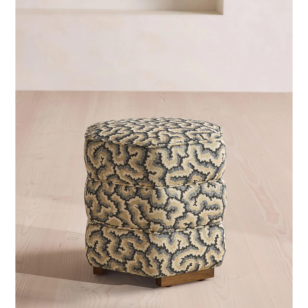 Lyla Footstool, Lophelia Jacquard, Brown, UK – image 3