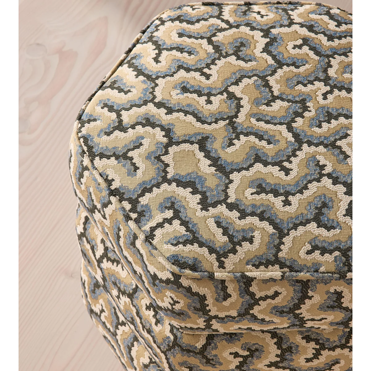 Lyla Footstool, Lophelia Jacquard, Brown, UK – image 4