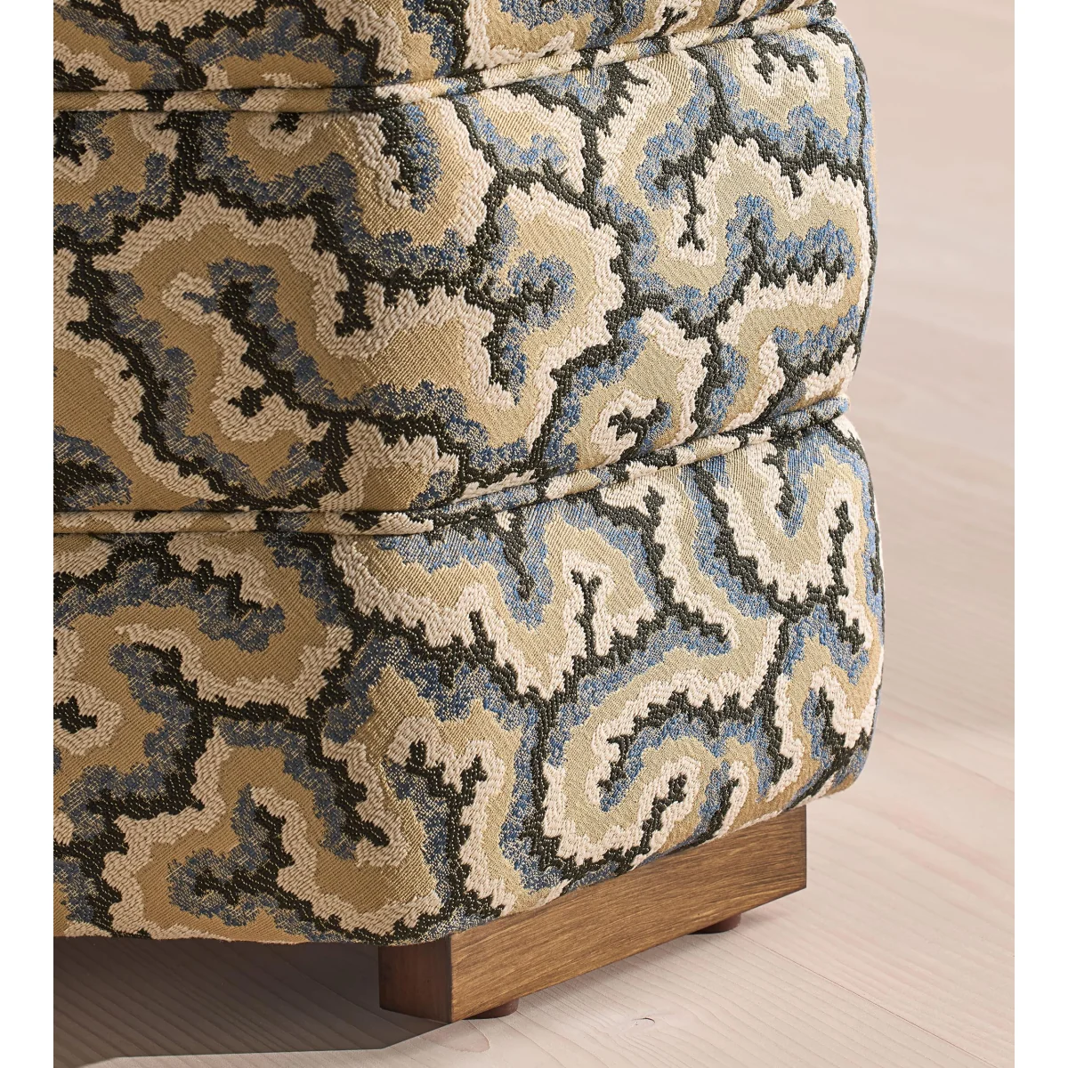 Lyla Footstool, Lophelia Jacquard, Brown, UK – image 5