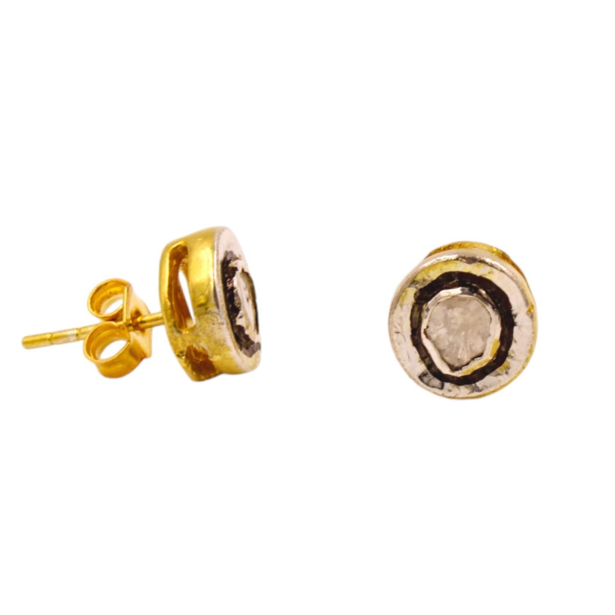 Women's Gold Ottoman Diamond Circle Earrings | 1610Istanbul – image 3