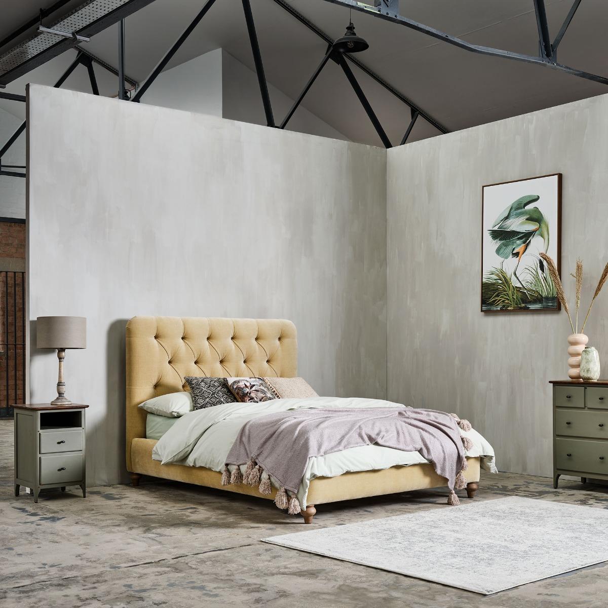 Delphine King Bed Frame, Yellow | Barker & Stonehouse – image 2