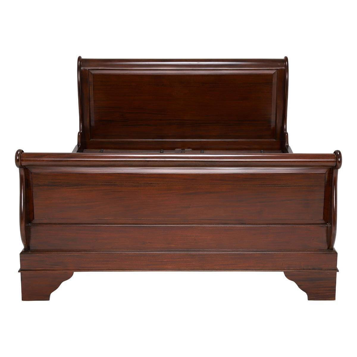 King Size Bed Frame - Solid Mahogany - Dark Brown - W164.5 x D228 x H102cm - Barker &amp; Stonehouse – image 3