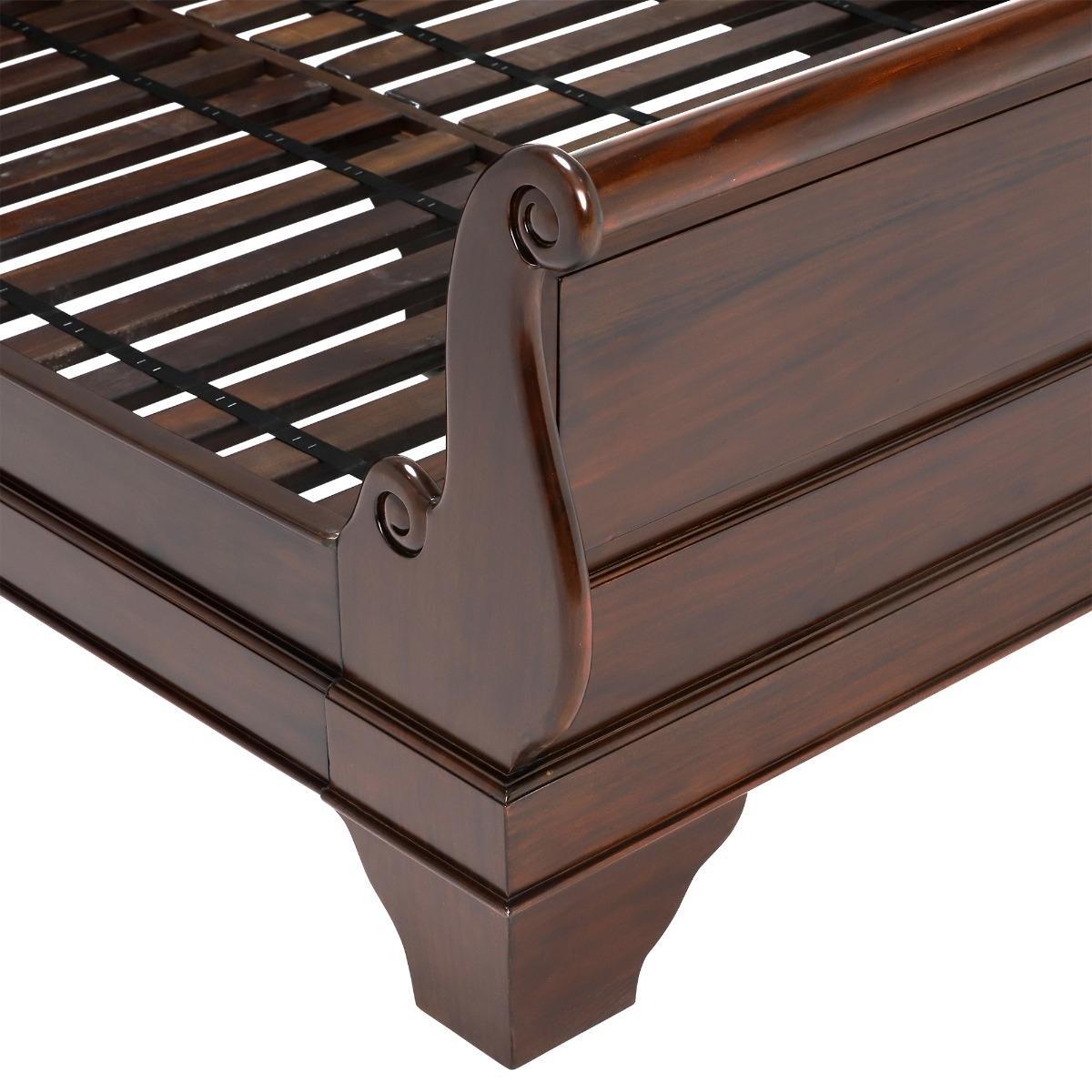 King Size Bed Frame - Solid Mahogany - Dark Brown - W164.5 x D228 x H102cm - Barker &amp; Stonehouse – image 4