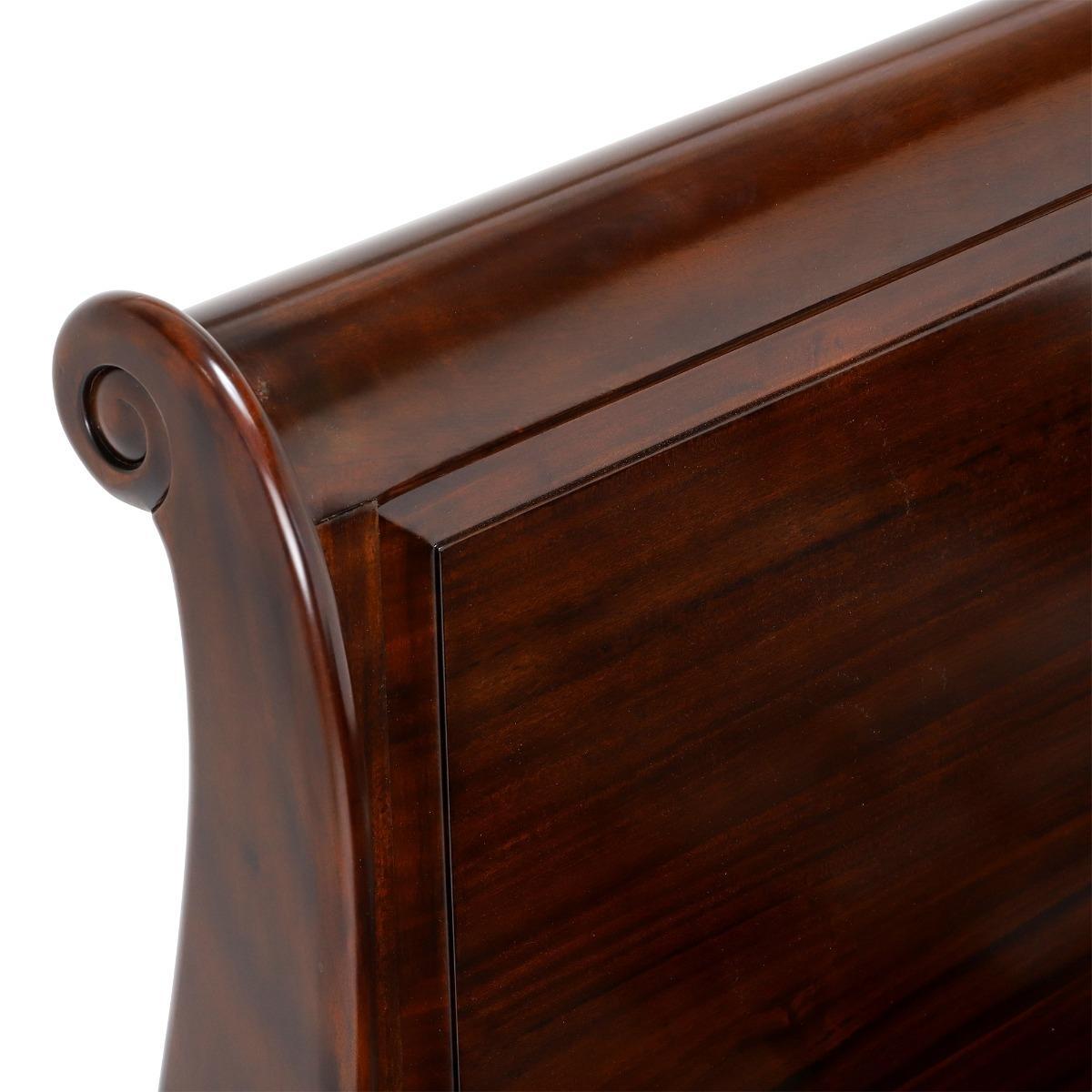 King Size Bed Frame - Solid Mahogany - Dark Brown - W164.5 x D228 x H102cm - Barker &amp; Stonehouse – image 5