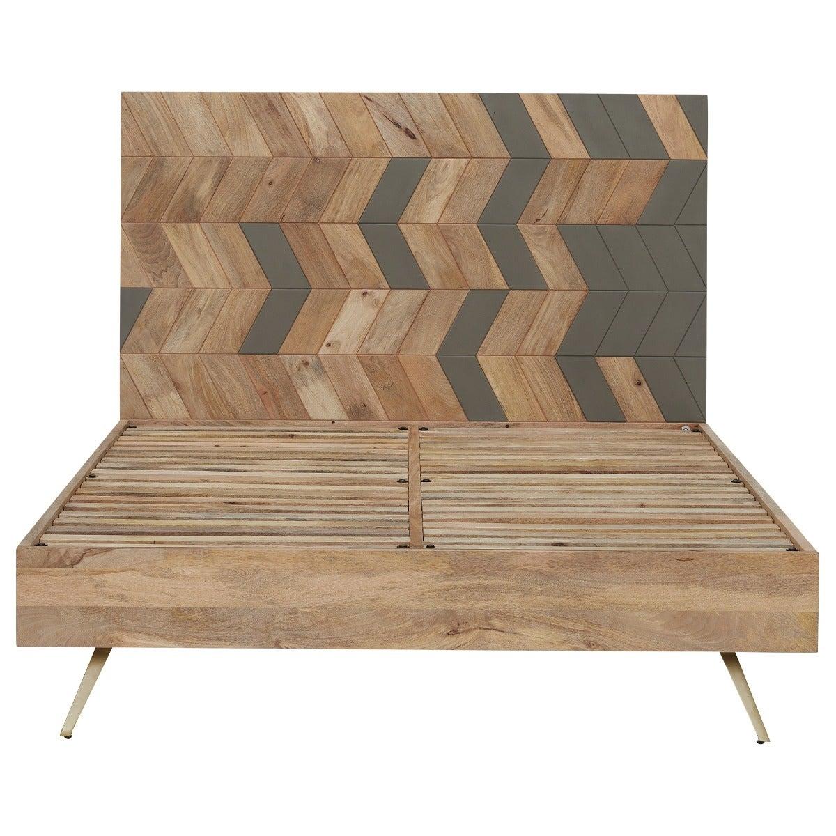 Leif Kingsize Bed Frame, Neutral Mango Wood | Barker & Stonehouse – image 3