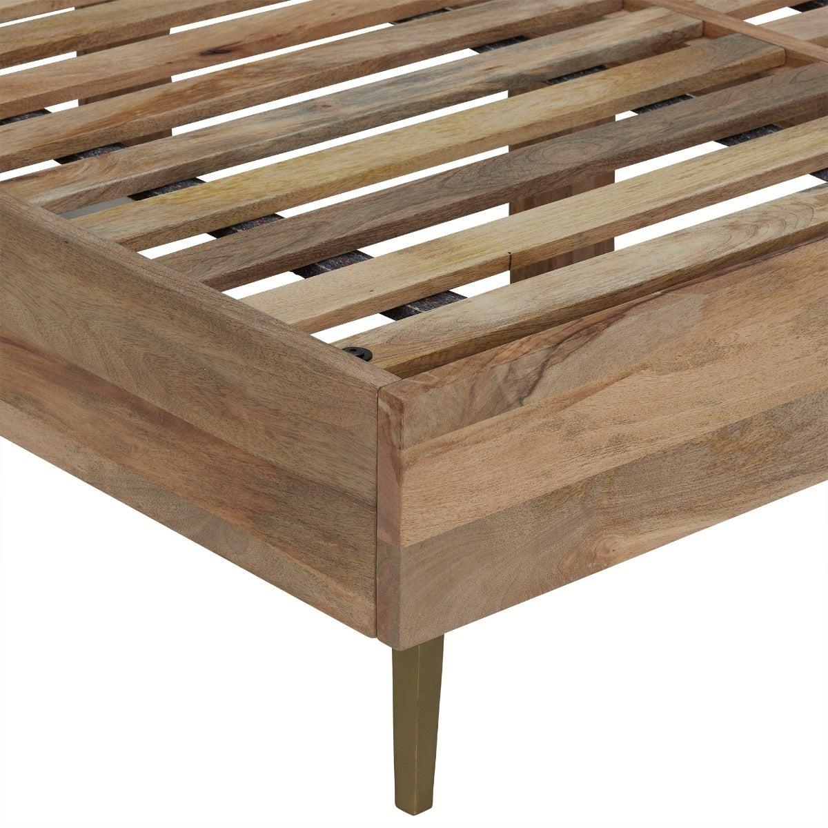 Leif Kingsize Bed Frame, Neutral Mango Wood | Barker & Stonehouse – image 5